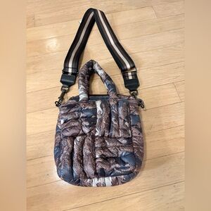 Think Rolyn Black Quilted Crossbody Bag with detachable strap